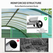 Large Polytunnel Greenhouse with Windows and Doors 4x3m by Outsunny