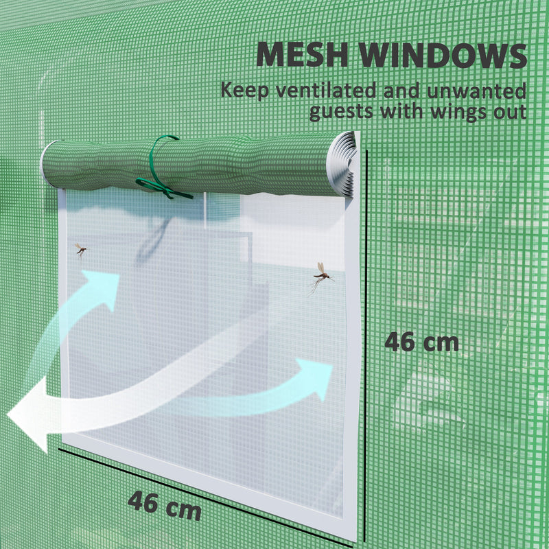 9.8 x 6.6ft Walk-In Polytunnel Greenhouse for All-Season Gardening by Outsunny