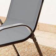 Three Piece Grey Outdoor Garden Furniture Set for Patio and Decking by Outsunny