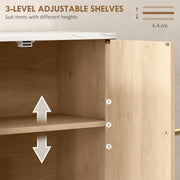 Wall Mounted Bathroom Cabinet with Adjustable Shelf for Extra Storage Space Oak