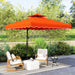 Orange 2.5m Cantilever Garden Parasol with Lever and Cross Base by Outsunny