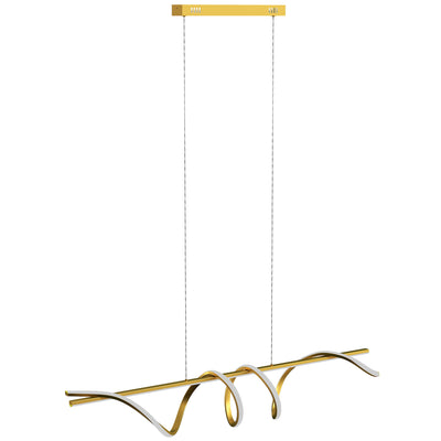 Ceiling Pendant Light with Adjustable Colour Temperatures Ideal for Living Room Gold Tone AOSOM