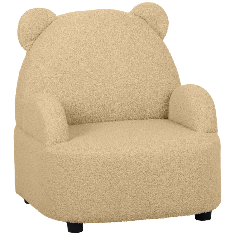 Bear Shaped Toddler Armchair for Bedroom or Playroom Ages 18 Months to 3 Years, Khaki