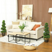 Set of 2 Artificial Boxwood Spiral Topiary Trees with Lavender in Pots 90cm for Indoor Outdoor Decor