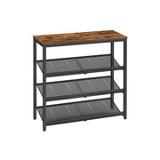 Vasagle 4 Tier Shoe Rack with Adjustable Mesh Shelves For Entryway