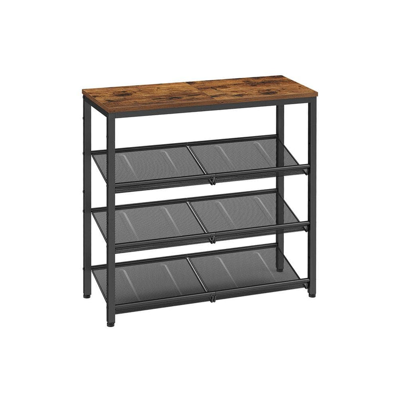 Vasagle 4 Tier Shoe Rack with Adjustable Mesh Shelves For Entryway