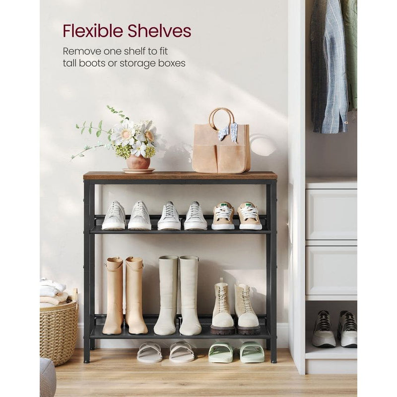 Vasagle 4 Tier Shoe Rack with Adjustable Mesh Shelves For Entryway