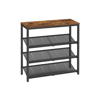 Vasagle 4 Tier Shoe Rack with Adjustable Mesh Shelves For Entryway