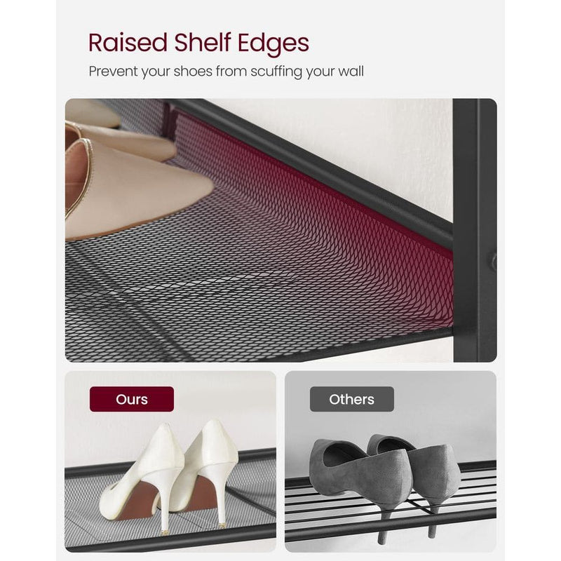 Vasagle 4 Tier Shoe Rack with Adjustable Mesh Shelves For Entryway