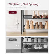 Vasagle 4 Tier Shoe Rack with Adjustable Mesh Shelves For Entryway