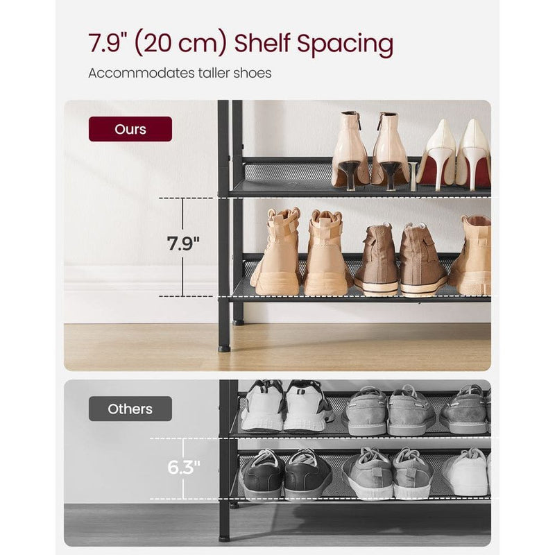 Vasagle 4 Tier Shoe Rack with Adjustable Mesh Shelves For Entryway