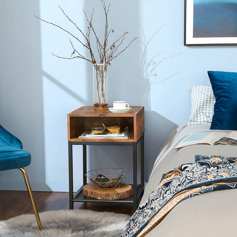 Vasagle Bedside Table With Shelf