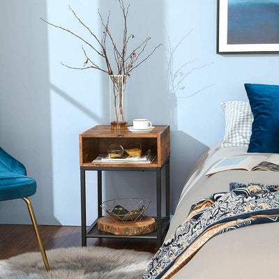 Vasagle Bedside Table With Shelf
