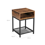 Vasagle Bedside Table With Shelf