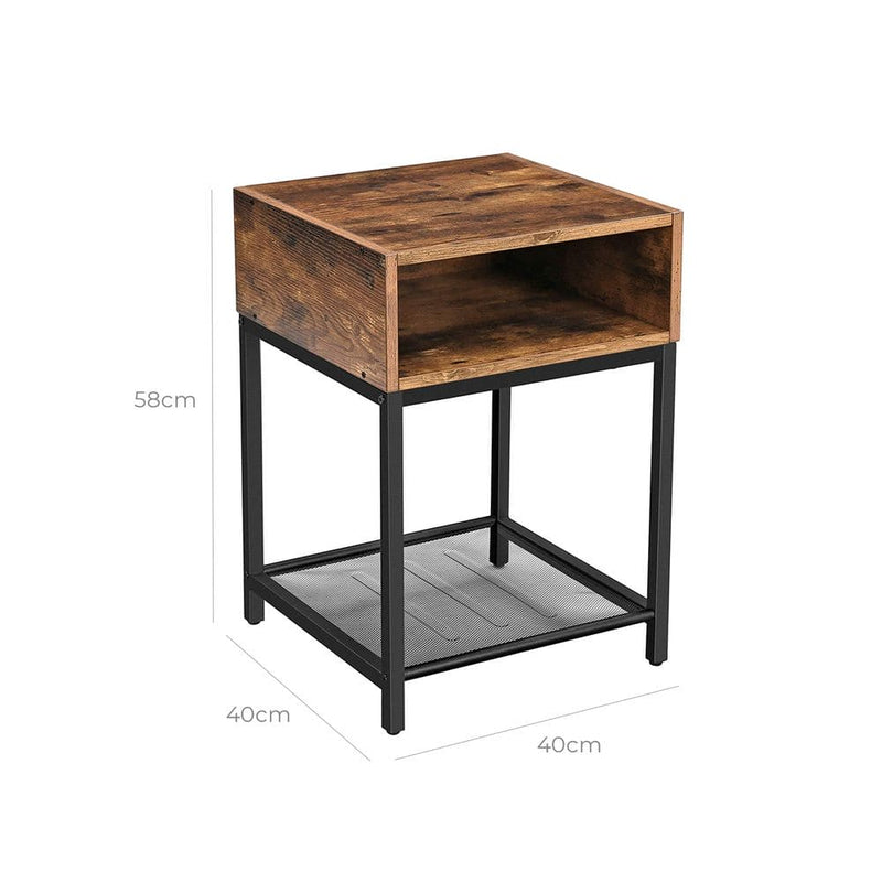 Vasagle Bedside Table With Shelf