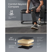 Vasagle Black Ottoman Bench For Bedroom, Living Room, Hallway