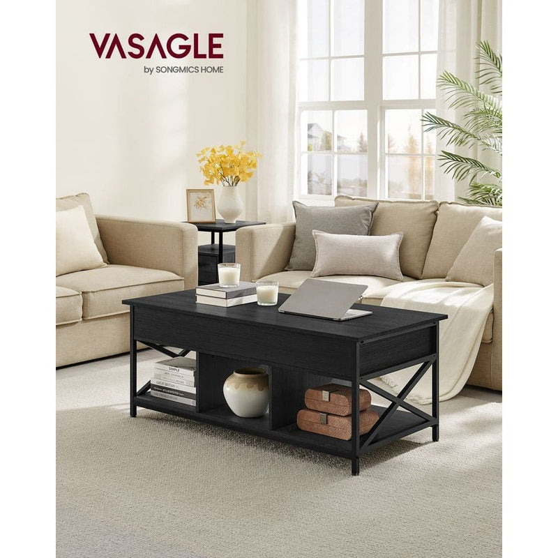 Vasagle Black Coffee Table with Lift Top And Storage For Living Room - Can be used a desk when working from sofa