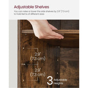 Vasagle Entryway Shoe Storage Bench with Cushion, Rustic Brown