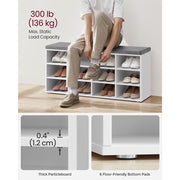 Vasagle Entryway Shoe Storage Bench with Cushion
