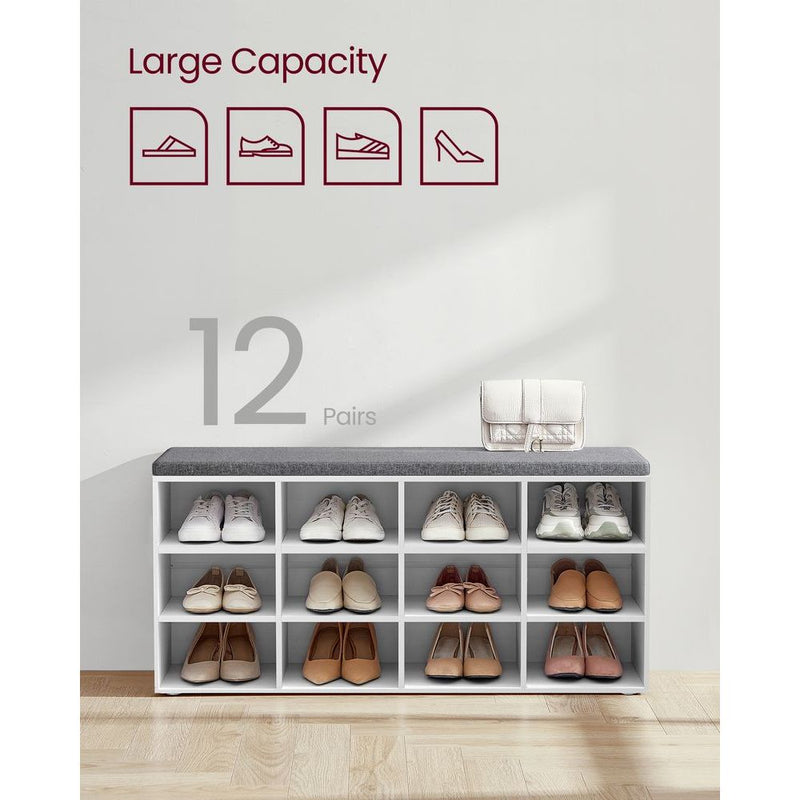 Vasagle Entryway Shoe Storage Bench with Cushion
