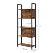 Vasagle Industrial Style Bookcase, 5 Tiers