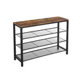 Vasagle Industrial Entryway Shoe Rack 100cm Wide - 3 Tiers and a Seat
