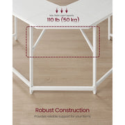 Image of a White Vasagle Corner Desk in a home office.