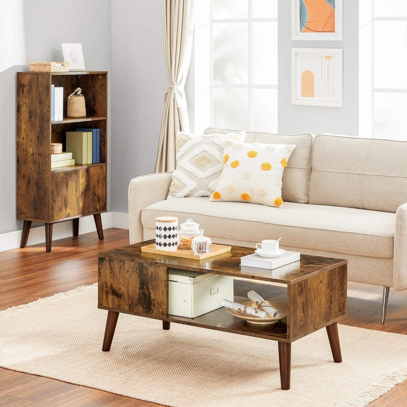 Retro Coffee Table With Storage by Vasagle