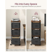 Vasagle 3 Drawer Filing Cabinet With Wheels For Home Office