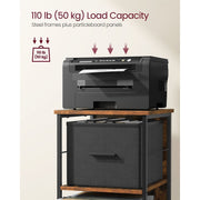 Vasagle 3 Drawer Filing Cabinet With Wheels For Home Office