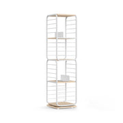 Vasagle 4 Shelf 360 Rotating Bookshelf, Beige and White