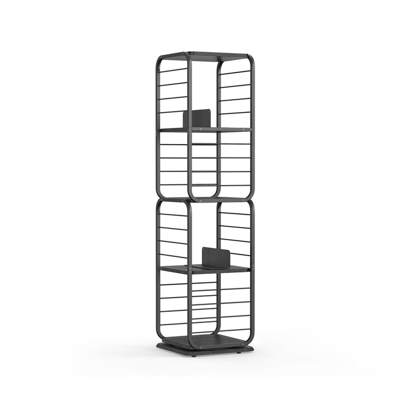 Vasagle Black 4 Shelf 360 Rotating Bookshelf For Home Office Living Room