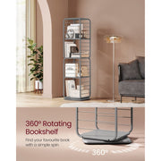 Vasagle 4 Tier 360 Rotating Bookshelf, Grey
