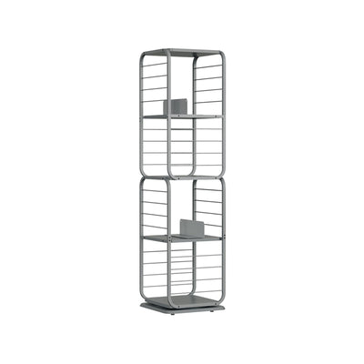 Vasagle 4 Tier 360 Rotating Bookshelf, Grey