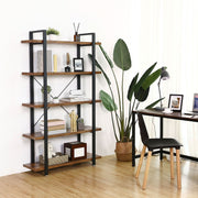 5 Shelf Industrial Style Open Bookcase by Vasagle