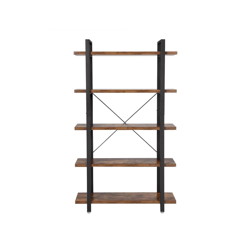 5 Shelf Industrial Style Open Bookcase by Vasagle