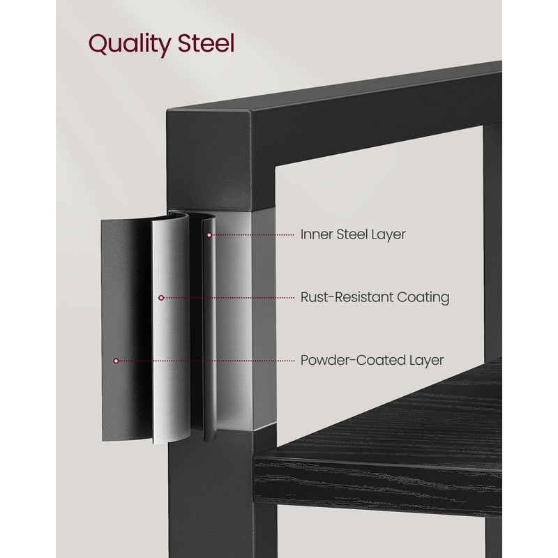 Vasagle 5 Tier Black Bookshelf