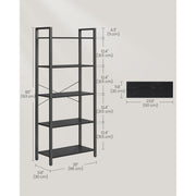 Vasagle 5 Tier Black Bookshelf