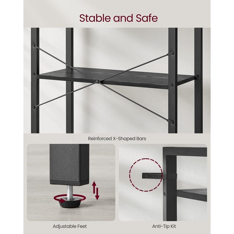 Vasagle 5 Tier Black Bookshelf