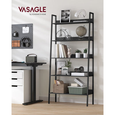Vasagle 5 Tier Black Ladder Bookshelf