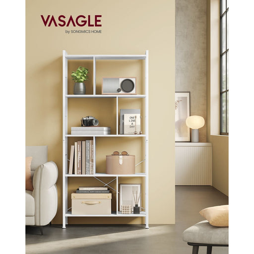 Vasagle 5 Tier White Bookcase