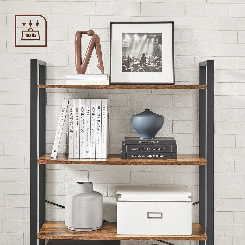 Vasagle 6 Tier Bookshelf, Rustic Industrial Style