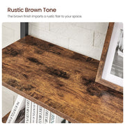 Vasagle 6 Tier Bookshelf, Rustic Industrial Style