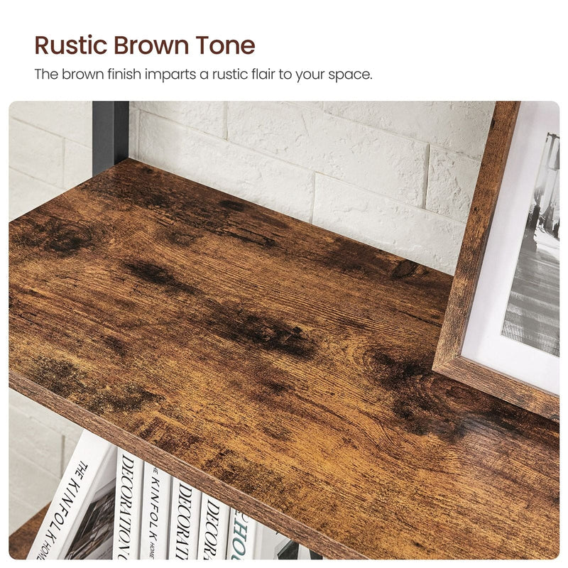 Vasagle 6 Tier Bookshelf, Rustic Industrial Style