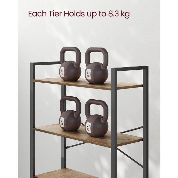 Rustic Industrial 6 Tier Bookshelf by Vasagle