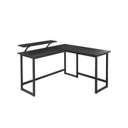 Vasagle Black Corner Computer Desk With Monitor Stand For Home Office