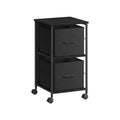Vasagle Black Filing Cabinet With 2 Drawers For Home Office
