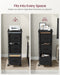 Vasagle Black Filing Cabinet 3 Drawers For Home Office