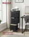 Vasagle Black Filing Cabinet 3 Drawers For Home Office