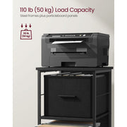 Vasagle Black Filing Cabinet 3 Drawers For Home Office